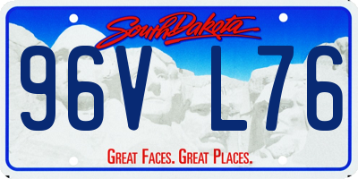 SD license plate 96VL76