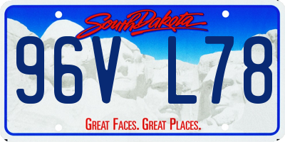 SD license plate 96VL78