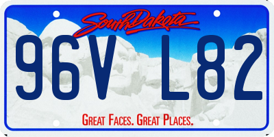 SD license plate 96VL82