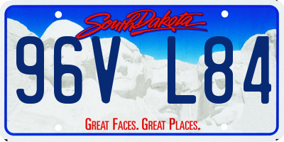 SD license plate 96VL84