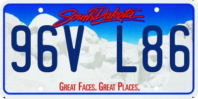 SD license plate 96VL86