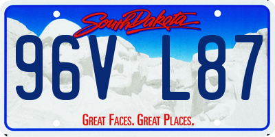 SD license plate 96VL87