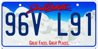 SD license plate 96VL91