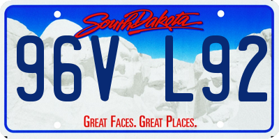 SD license plate 96VL92