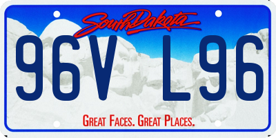 SD license plate 96VL96