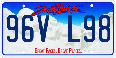 SD license plate 96VL98