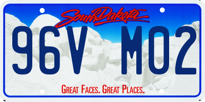 SD license plate 96VM02