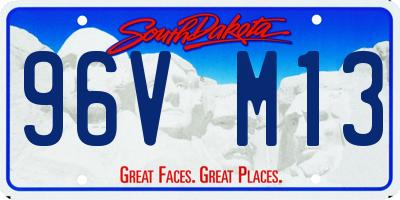 SD license plate 96VM13