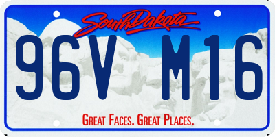 SD license plate 96VM16