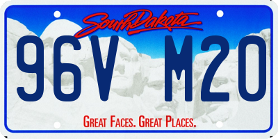 SD license plate 96VM20