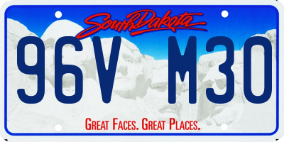 SD license plate 96VM30
