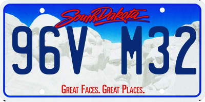 SD license plate 96VM32