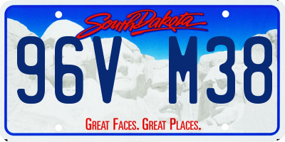 SD license plate 96VM38