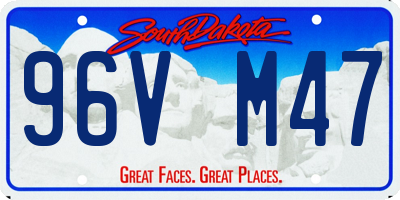 SD license plate 96VM47