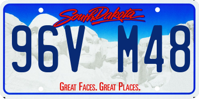 SD license plate 96VM48