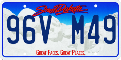SD license plate 96VM49