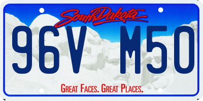 SD license plate 96VM50