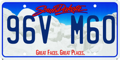 SD license plate 96VM60