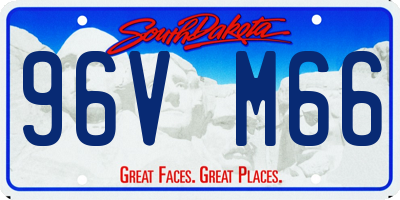 SD license plate 96VM66