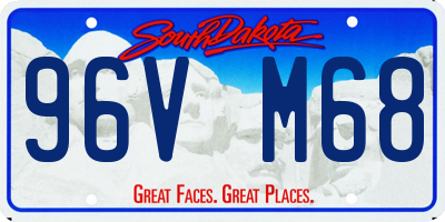 SD license plate 96VM68