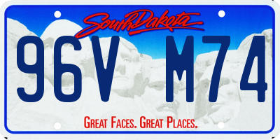 SD license plate 96VM74