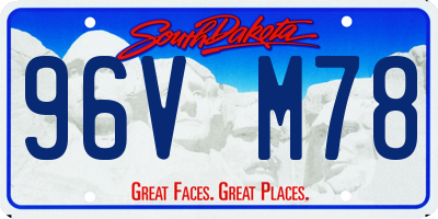 SD license plate 96VM78