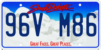 SD license plate 96VM86
