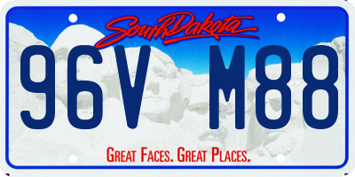 SD license plate 96VM88