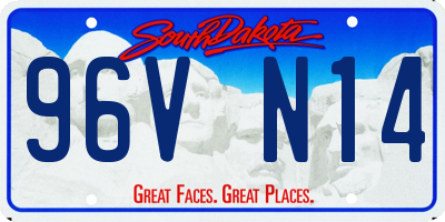 SD license plate 96VN14