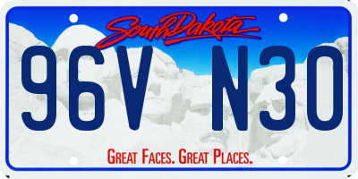 SD license plate 96VN30