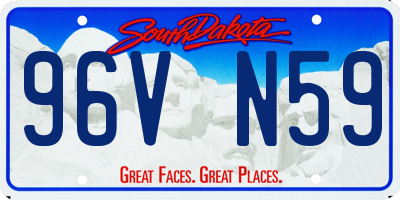 SD license plate 96VN59