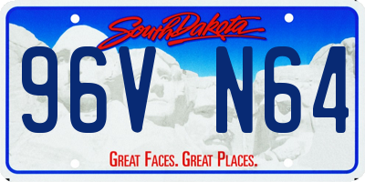 SD license plate 96VN64