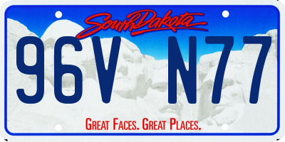 SD license plate 96VN77