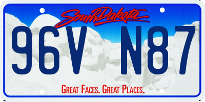 SD license plate 96VN87