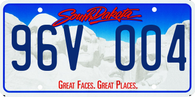 SD license plate 96VO04