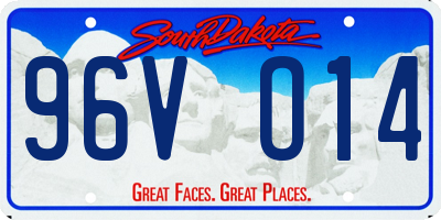 SD license plate 96VO14