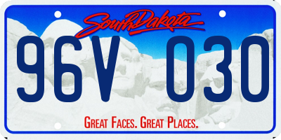 SD license plate 96VO30