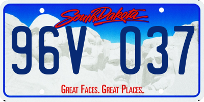 SD license plate 96VO37