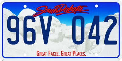 SD license plate 96VO42