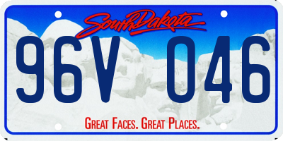 SD license plate 96VO46