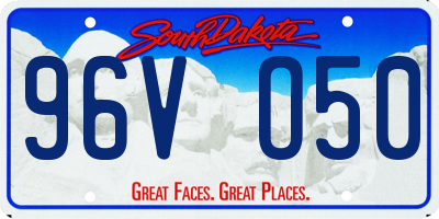 SD license plate 96VO50