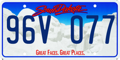 SD license plate 96VO77
