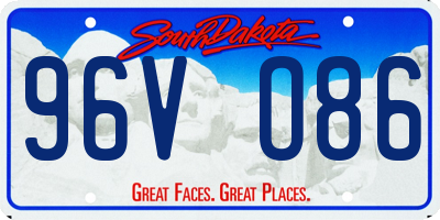 SD license plate 96VO86
