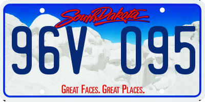SD license plate 96VO95