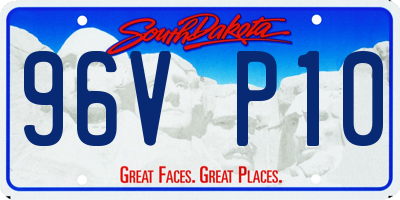 SD license plate 96VP10