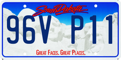 SD license plate 96VP11