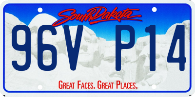 SD license plate 96VP14