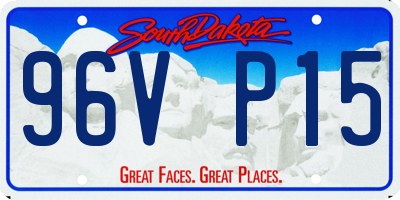 SD license plate 96VP15
