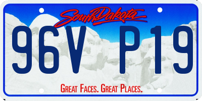 SD license plate 96VP19