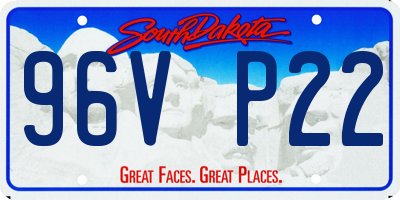 SD license plate 96VP22